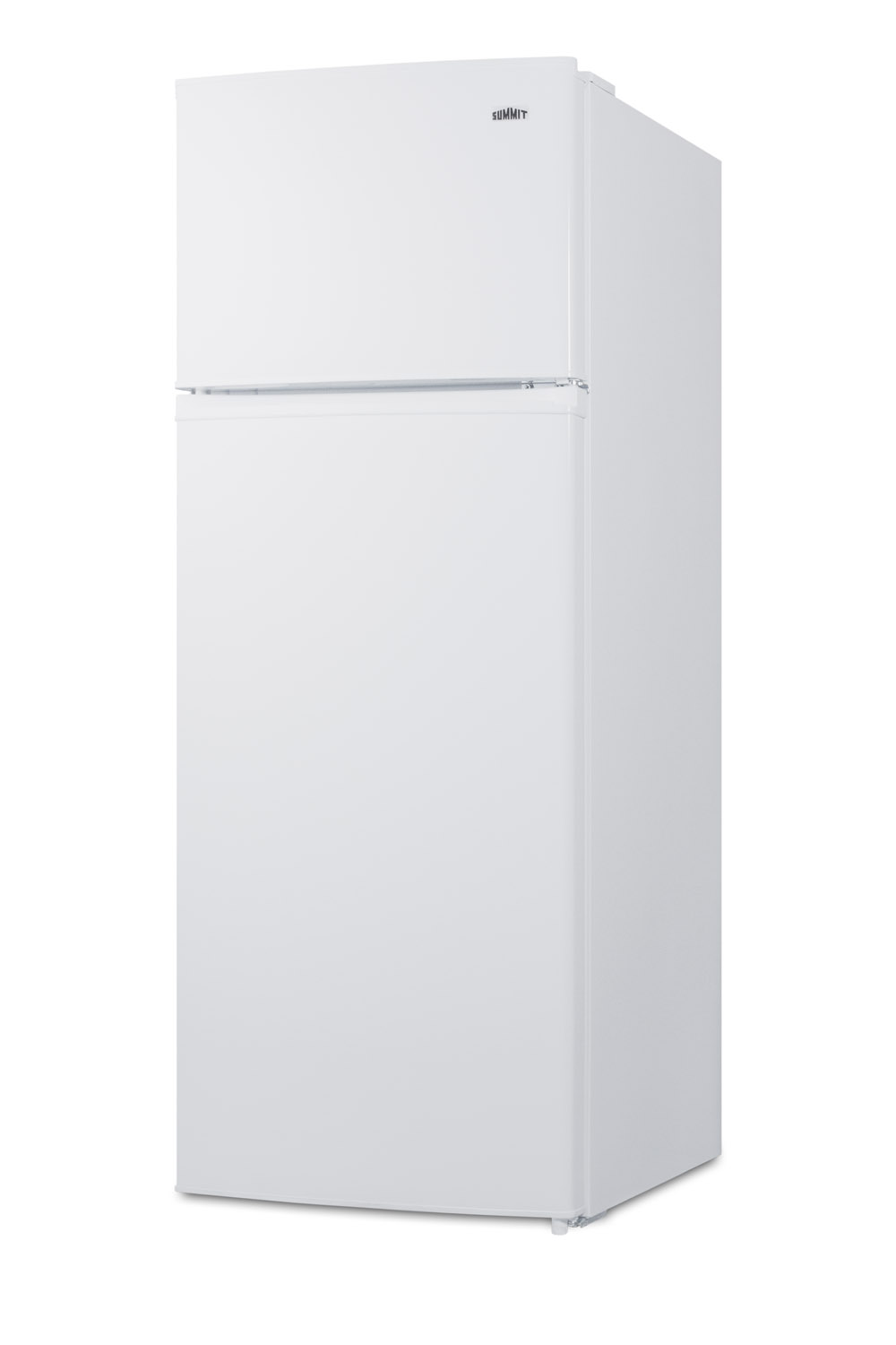 Two-door cycle defrost refrigerator-freezer in slim width and white finish